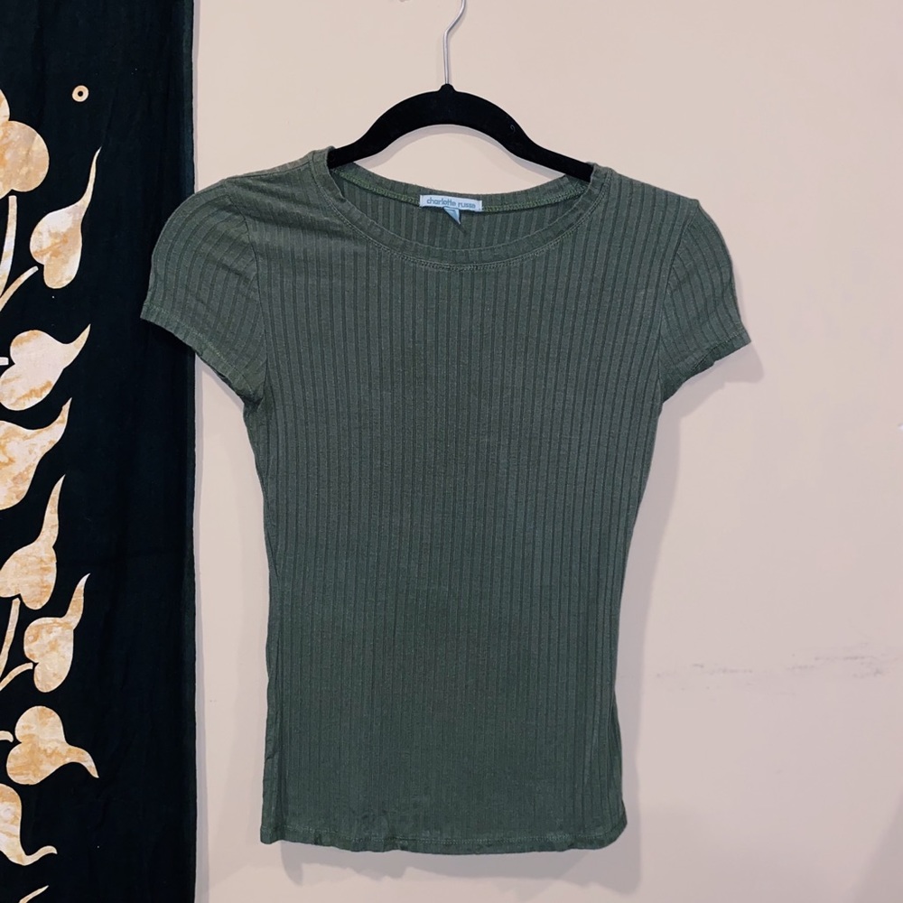 olive green tee